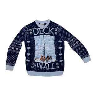 Game Of Thrones Deck The Wall Ugly Christmas Sweater Mens Size Small HBO